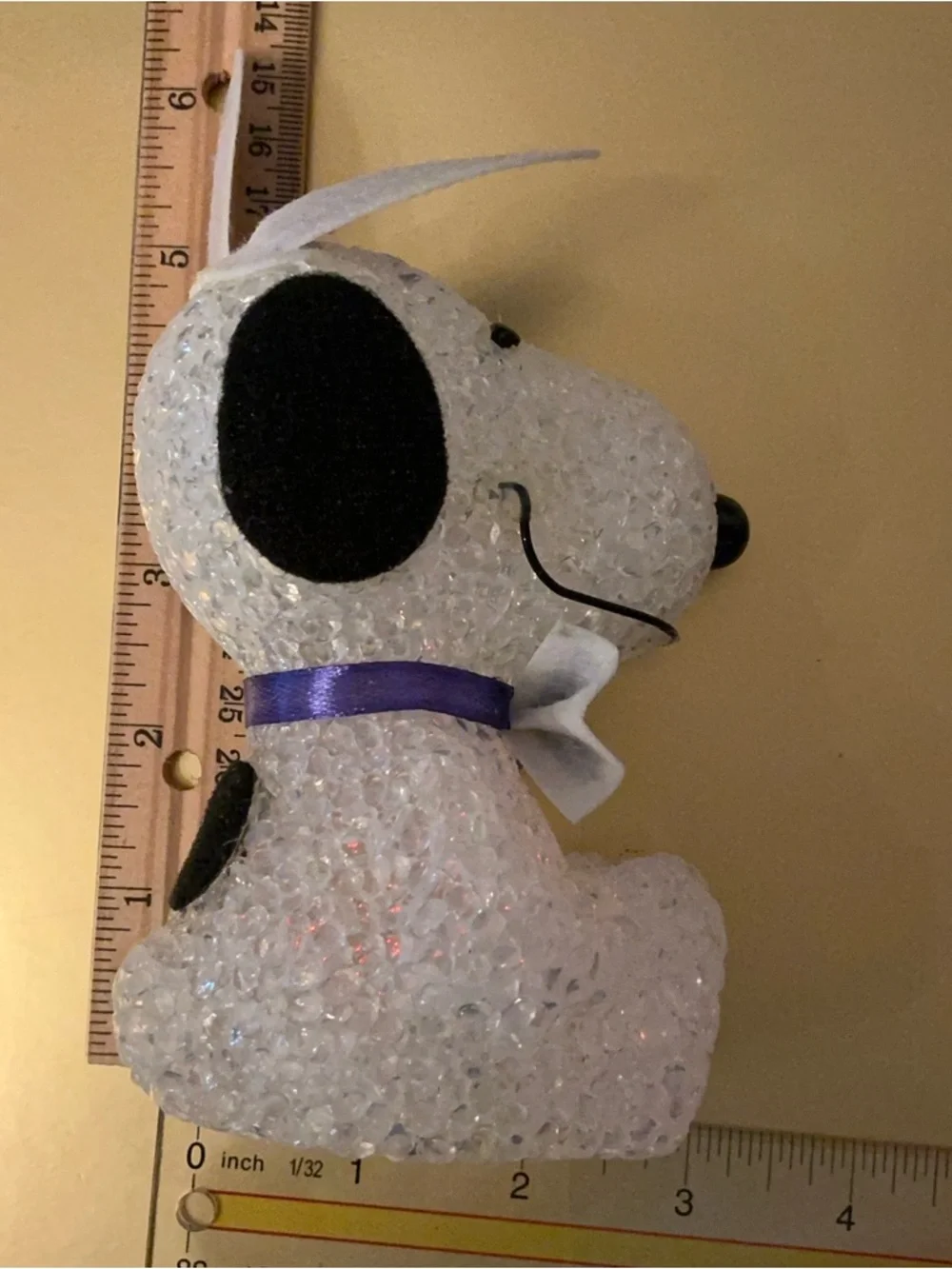 Bunny Ears Peanuts Snoopy Decorative Light Up Figurine